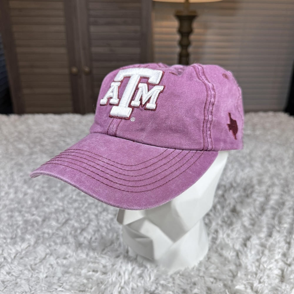 Vintage Texas A&M Aggies Hat Strap Back NCAA Football 12th Man Y2K Faded Wash